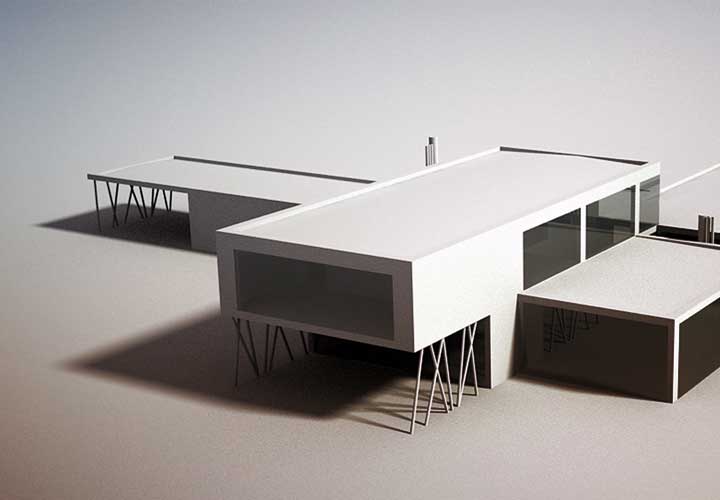 Miniatura wizualizacji projektu koncepcyjnego domu jednorodzinnego