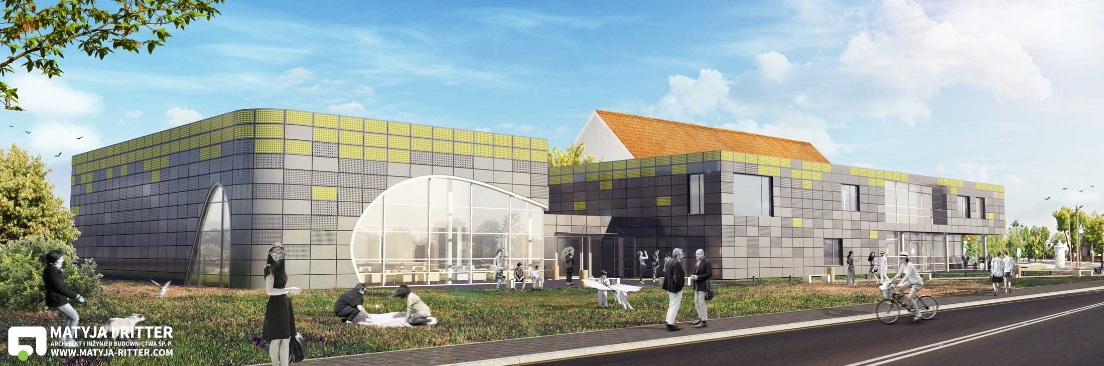 Wizualizacja projektu rozbudowy Obornickiego Ośrodka Kultury